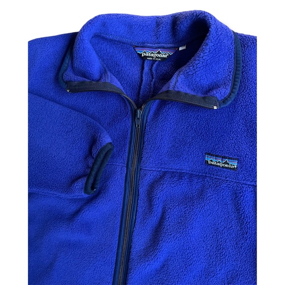 Patagonia Other - Vintage Patagonia Synchilla Fleece Jacket Mens 13/14 Blue Full Zip Made in USA